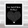 The Beatles I've Just Seen A Face Black Heart Song Lyric Quote Music Print