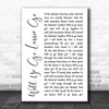 The Corries Will Ye Go Lassie Go White Script Song Lyric Quote Music Print