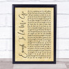 Switchfoot Enough To Let Me Go Rustic Script Song Lyric Quote Music Print