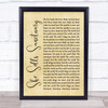 The Cult She Sells Sanctuary Rustic Script Song Lyric Quote Music Print