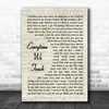 Cascada Everytime We Touch Vintage Script Song Lyric Quote Music Print