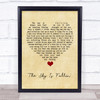 Queens Of The Stone Age The Sky Is Fallin' Vintage Heart Song Lyric Quote Music Print