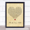 Belle & Sebastian I'll Be Your Pilot Vintage Heart Song Lyric Quote Music Print