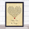 Louis Armstrong Takes Two to Tango Vintage Heart Song Lyric Quote Music Print