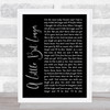 Jonas Brothers A Little Bit Longer Black Script Song Lyric Quote Music Print