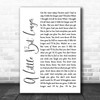 Jonas Brothers A Little Bit Longer White Script Song Lyric Quote Music Print