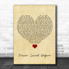 Alan Jackson Never Loved Before Vintage Heart Song Lyric Quote Music Print