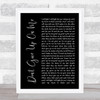 Andy Grammer Don't Give Up On Me Black Script Song Lyric Quote Music Print