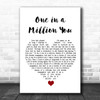 Larry Graham One in a Million You White Heart Song Lyric Quote Music Print