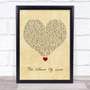 Billy Ocean The Colour Of Love Vintage Heart Song Lyric Quote Music Print