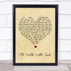 Mario Lanza I'll Walk With God Vintage Heart Song Lyric Quote Music Print