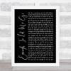 Switchfoot Enough To Let Me Go Black Script Song Lyric Quote Music Print