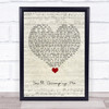 Bob Seger You'll Accomp'ny Me Script Heart Song Lyric Quote Music Print