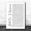 Disturbed Hold On To Memories White Script Song Lyric Quote Music Print