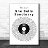 The Cult She Sells Sanctuary Vinyl Record Song Lyric Quote Music Print