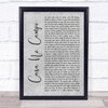 Capicua Casa No Campo Grey Rustic Script Song Lyric Quote Music Print