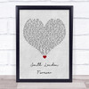 Florence + The Machine South London Forever Grey Heart Song Lyric Quote Music Print