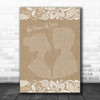 Celine Dione The Power Of Love Burlap & Lace Song Lyric Music Wall Art Print