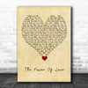 Gabrielle Aplin The Power Of Love Vintage Heart Song Lyric Quote Music Print