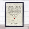 Louis Armstrong Takes Two to Tango Script Heart Song Lyric Quote Music Print