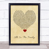 The Revivalists All In The Family Vintage Heart Song Lyric Quote Music Print