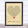 Fleetwood Mac Black Magic Woman Vintage Heart Song Lyric Quote Music Print