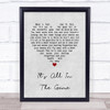 Tommy Edwards It's All In The Game Grey Heart Song Lyric Quote Music Print