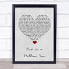 Larry Graham One in a Million You Grey Heart Song Lyric Quote Music Print