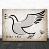 Lori McKenna Humble & Kind Vintage Dove Bird Song Lyric Quote Music Print