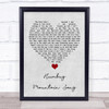 Fruit Bats Humbug Mountain Song Grey Heart Song Lyric Quote Music Print