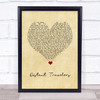 Mike Young Distant Travelers Vintage Heart Song Lyric Quote Music Print