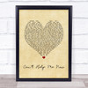 Rob Thomas Can't Help Me Now Vintage Heart Song Lyric Quote Music Print