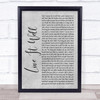 Switchfoot Live It Well Grey Rustic Script Song Lyric Quote Music Print