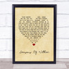 Aerosmith Seasons Of Wither Vintage Heart Song Lyric Quote Music Print