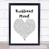 Furniture Brilliant Mind 1986 White Heart Song Lyric Quote Music Print