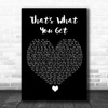 Paramore That's What You Get Black Heart Song Lyric Quote Music Print