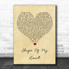 Sting Shape Of My Heart Vintage Heart Song Lyric Quote Music Print