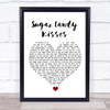 Mac & Katie Kissoon Sugar Candy Kisses White Heart Song Lyric Quote Music Print