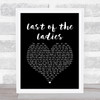 The Courteeners Last of the Ladies Black Heart Song Lyric Quote Music Print