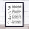 The Proclaimers Sunshine On Leith White Script Song Lyric Quote Music Print