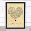 Gloria Estefan Anything For You Vintage Heart Song Lyric Quote Music Print