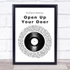 Richard Hawley Open Up Your Door Vinyl Record Song Lyric Quote Music Print