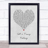 Cliff Richard Got a Funny Feeling Grey Heart Song Lyric Quote Music Print