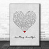 Jacob Banks Something Beautiful Grey Heart Song Lyric Quote Music Print