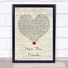 James Hype More Than Friends Script Heart Song Lyric Quote Music Print
