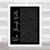 The Script Run Through Walls Black Script Song Lyric Quote Music Print