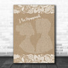 Frank Turner I Am Disappeared Burlap & Lace Song Lyric Music Wall Art Print