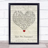 Green Day Give Me Novacaine Script Heart Song Lyric Quote Music Print