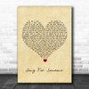 U2 Song For Someone Vintage Heart Song Lyric Quote Music Print