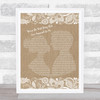 Gladys Knight You're The Best Thing That Ever Happened To Me Burlap Lyric Music Wall Art Print